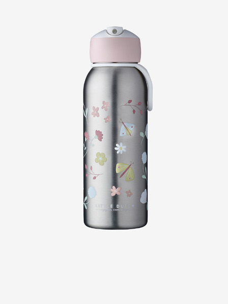 Mepal Rosa und graue Baby-Thermoflasche Mepal Campus Blumen & Schmetterlinge 350 ml
