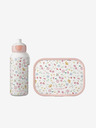 Mepal Rosa und weißes Mepal Campus Little Dutch Blumen & Schmetterlinge gemustertes Snack-Set für Kinder
