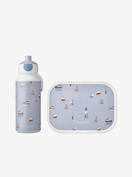 Mepal Hellblaues Mepal Campus Little Dutch Sailor Bay gemustertes Snack-Set für Kinder