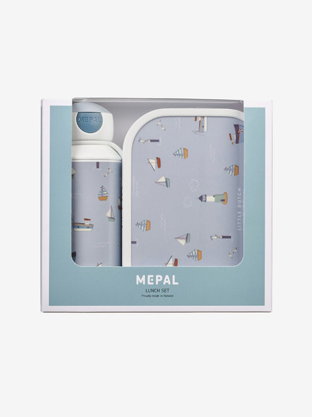 Mepal Hellblaues Mepal Campus Little Dutch Sailor Bay gemustertes Snack-Set für Kinder