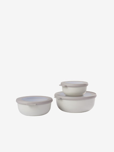 Mepal Set weißer Schalen Mepal Cirqula Nordic White (3 Stück)
