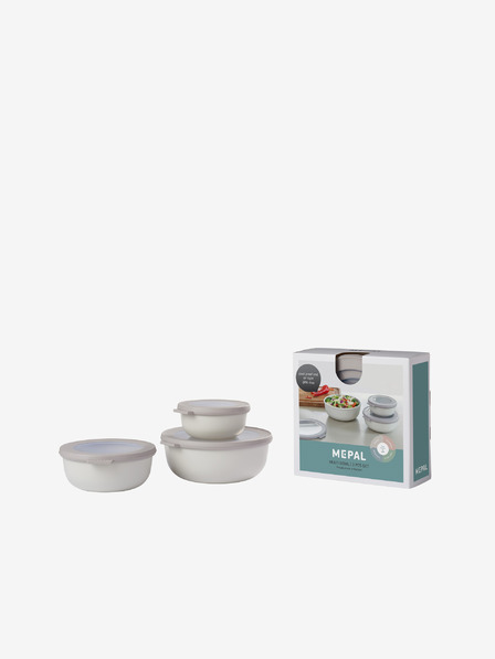 Mepal Set weißer Schalen Mepal Cirqula Nordic White (3 Stück)