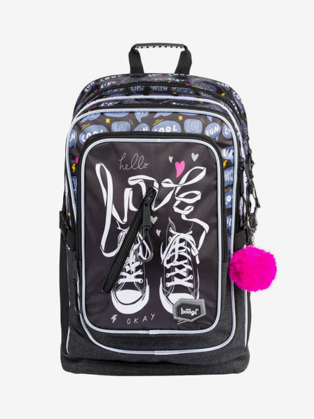 BAAGL  Schwarzer Cubic Schulrucksack Sneakers Baagl