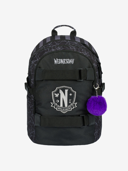 BAAGL  Schwarzer Schulrucksack Skate Wednesday Nevermore Baagl