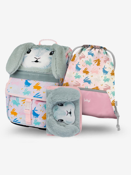BAAGL  Beige 3 SET Zippy Bunny: Aktentasche, Federtasche, Tasche Baagl