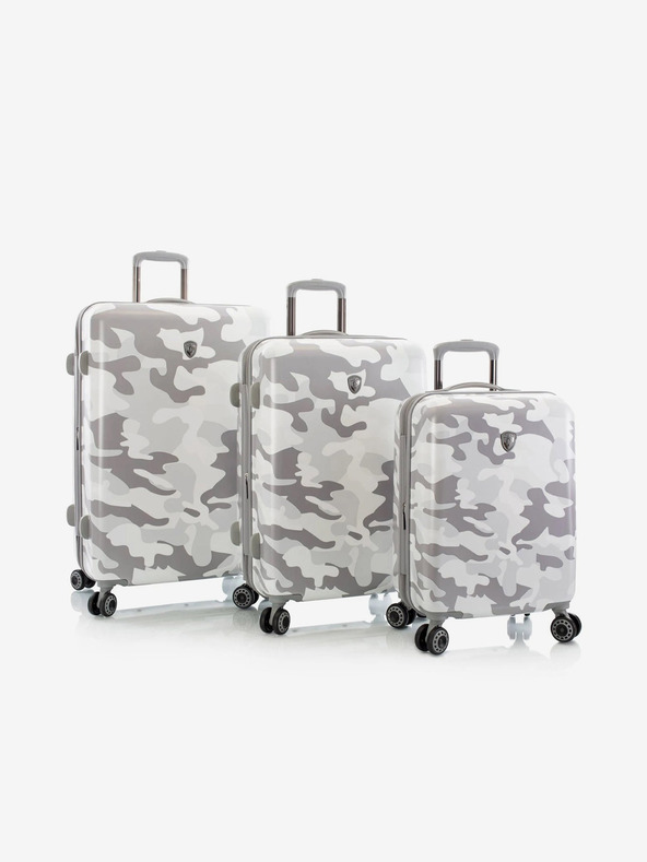 Heys Set aus drei weißen Heys White Camo S,M,L Koffern
