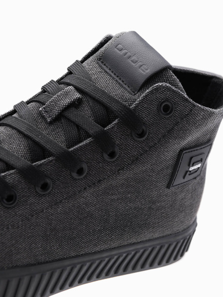 Ombre Clothing Herren-Canvas-Turnschuhe - schwarz V1 OM-FOTH-0186 Ombre Clothing