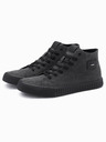 Ombre Clothing Herren-Canvas-Turnschuhe - schwarz V1 OM-FOTH-0186 Ombre Clothing