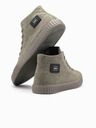 Ombre Clothing Herren-Turnschuhe aus Canvas - oliv V2 OM-FOTH-0186 Ombre Clothing