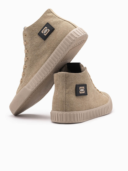 Ombre Clothing Herren-Sneaker aus Canvas - hellbraun V3 OM-FOTH-0186 Ombre Clothing