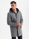 Ombre Clothing Herren Melange langer Mantel mit Kapuze Ombre Clothing