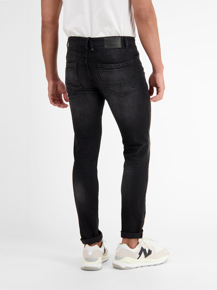 LERROS Dunkelgraue Slim Fit Herrenjeans mit Stickerei-Effekt LERROS