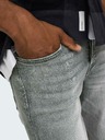 ONLY & SONS Hellgraue Slim Fit-Jeans für Herren mit Stickerei-Effekt ONLY & SONS Loom