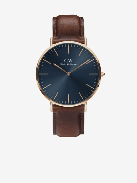 Daniel Wellington Dunkelbraune Herren-Ledenuhr Daniel Wellington CLASSIC