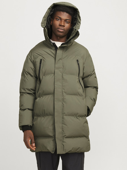 Jack & Jones Khakifarbener Jack & Jones Alpha Herren-Wintersteppmantel
