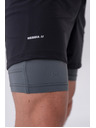 Nebbia Doppellagige Shorts mit Handytaschen 318 M,grau