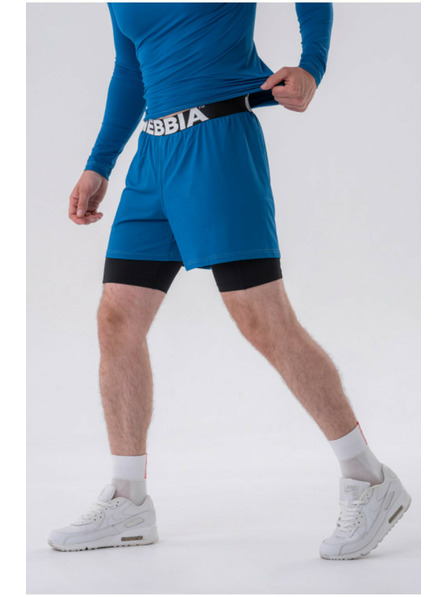 Nebbia Doppellagige Shorts mit Handytaschen 318 Blau M,blau
