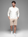 Ombre Clothing Herren Baumwoll-Trainingsanzug BASIC beige Ombre Kleidung
