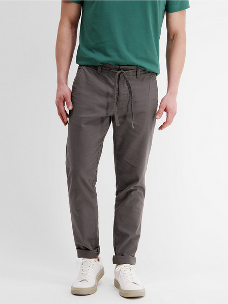 LERROS Graue Chino-Hose für Herren mit Leinen LERROS