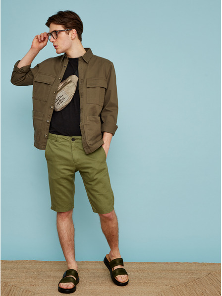 ZOOT.lab Grüne Herren-Leinen-Shorts ZOOT.lab Gavin