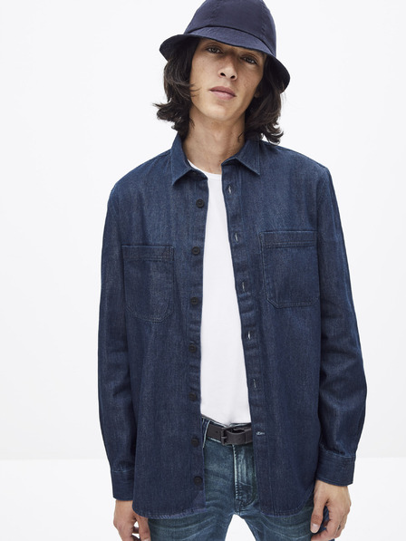 Celio Dunkelblaues Jeanshemd Celio Sawork