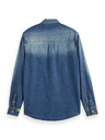 Scotch & Soda Blaues Herren-Denimhemd Scotch & Soda Arbeitskleidung