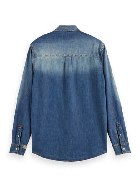 Scotch & Soda Blaues Herren-Denimhemd Scotch & Soda Arbeitskleidung