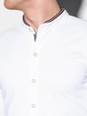 Ombre Clothing Herren Langarmhemd K542 - Weiß