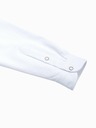 Ombre Clothing Herren Langarmhemd K542 - Weiß