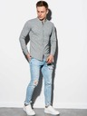Ombre Clothing Herren-Langarmhemd K542 - Grau
