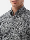 Ombre Clothing Weiß-schwarzes Herrenhemd von Ombre Clothing K608