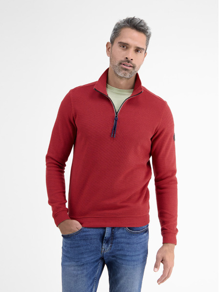 LERROS Rotes Herren-Basic-Sweatshirt LERROS
