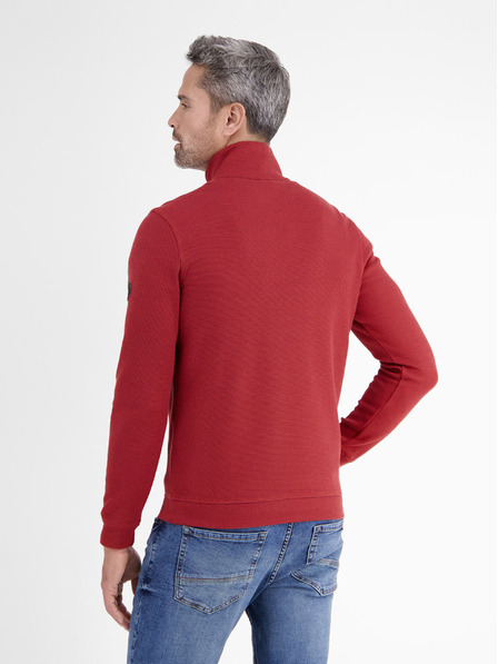 LERROS Rotes Herren-Basic-Sweatshirt LERROS