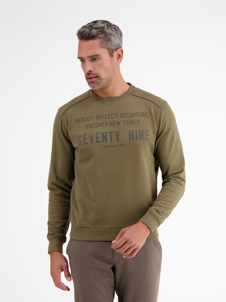LERROS Khakifarbenes Herren-Sweatshirt LERROS