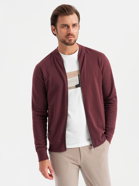 Ombre Clothing Herren Strickpullover mit Struktur und Kragen - graphit melange V1 OM-SSNZ-0149 Ombre Clothing