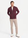 Ombre Clothing Herren Strickpullover mit Struktur und Kragen - graphit melange V1 OM-SSNZ-0149 Ombre Clothing