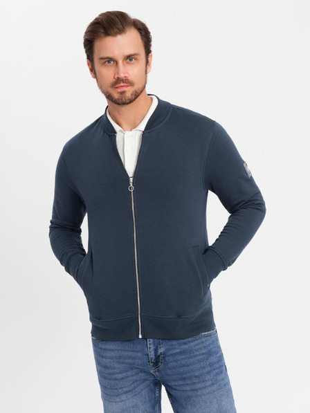 Ombre Clothing Herren Strickpullover mit Struktur und Kragen - graphit melange V1 OM-SSNZ-0149 Ombre Clothing