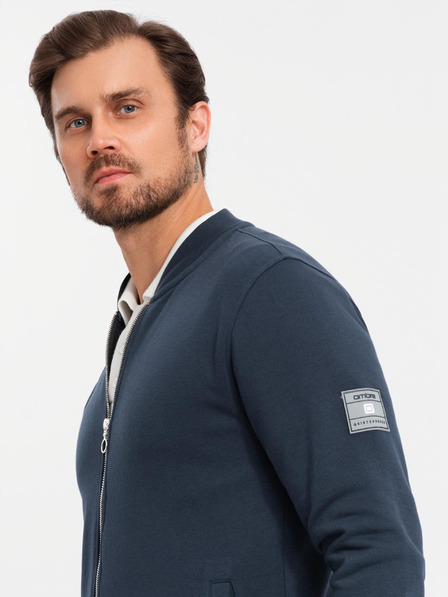Ombre Clothing Herren Strickpullover mit Struktur und Kragen - graphit melange V1 OM-SSNZ-0149 Ombre Clothing