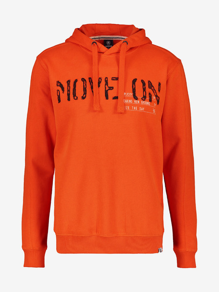 LERROS Orangefarbener Herren-Kapuzenpullover LERROS