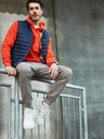 LERROS Orangefarbener Herren-Kapuzenpullover LERROS