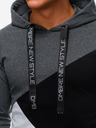 Ombre Clothing Herren-Kapuzenpullover B1050 - graphit/schwarz