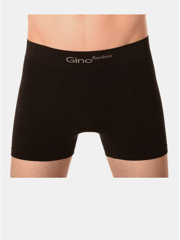 gino Gino Seamless Bamboo Boxershorts für Männer Schwarz