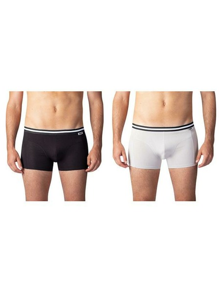 Bellinda Doppelpack Baumwoll-Boxershorts - 2x Schwarz - Grau