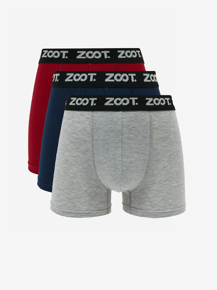 ZOOT.lab Dreier-Set Herren-Boxershorts in rot, blau und grau ZOOT.lab