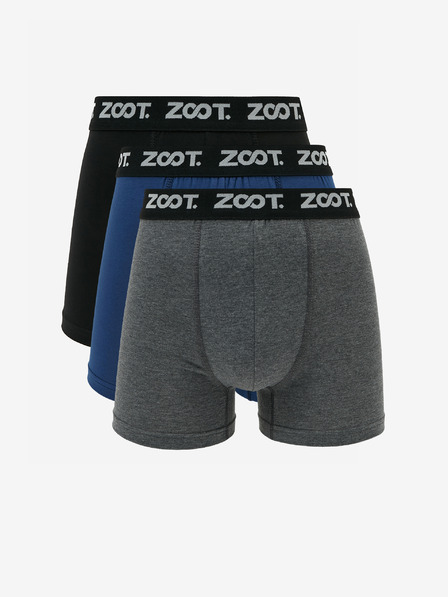 ZOOT.lab Dreier-Set Herren-Boxershorts in schwarz, blau und grau ZOOT.lab