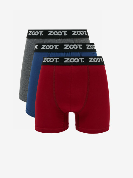 ZOOT.lab Dreier-Set Herren-Boxershorts in grau, blau und rot ZOOT.lab