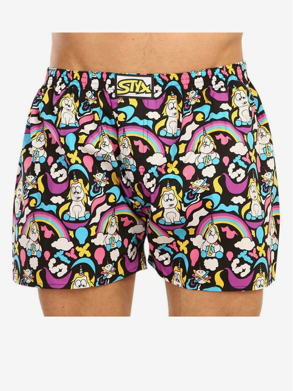 Styx Herren Styx Art klassische Gummi Shorts in Übergröße Einhorn