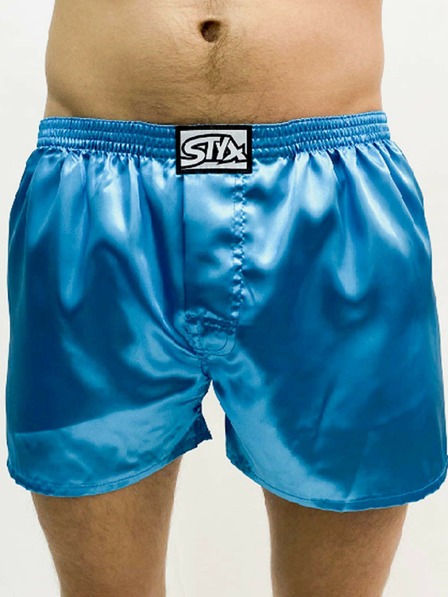 Styx Herren Styx Classic Elastische Shorts Satin Blau