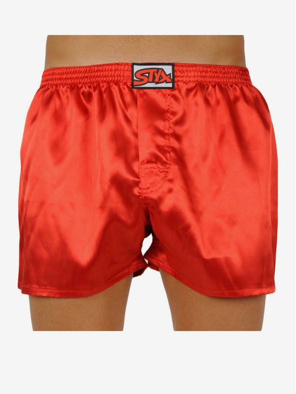 Styx Herren Styx Classic Gummi Shorts Rot Satin