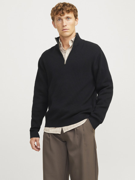Jack & Jones Schwarzer Jack & Jones Herren Zip Pullover